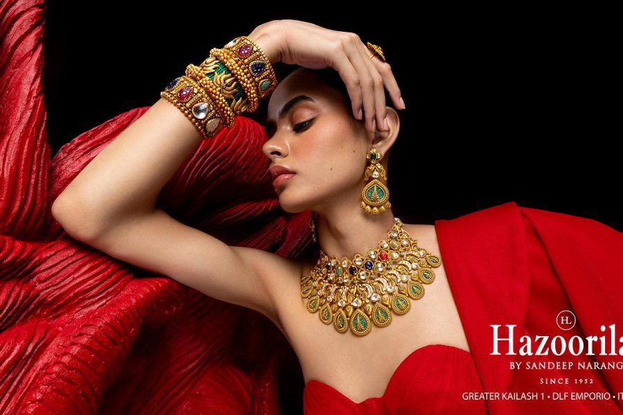 Hazoorilal Gold Collection - Necklace, Earring, Bangles